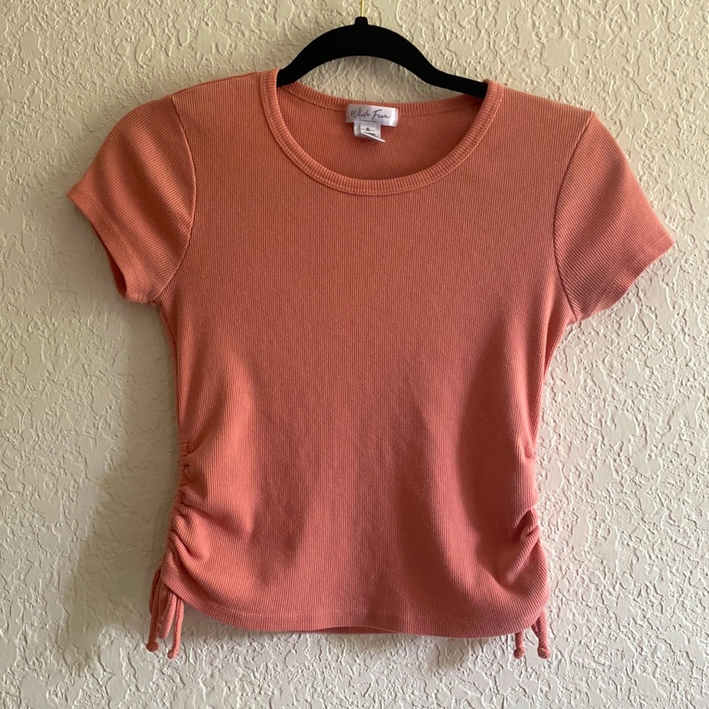 White fawn girls cinch side top